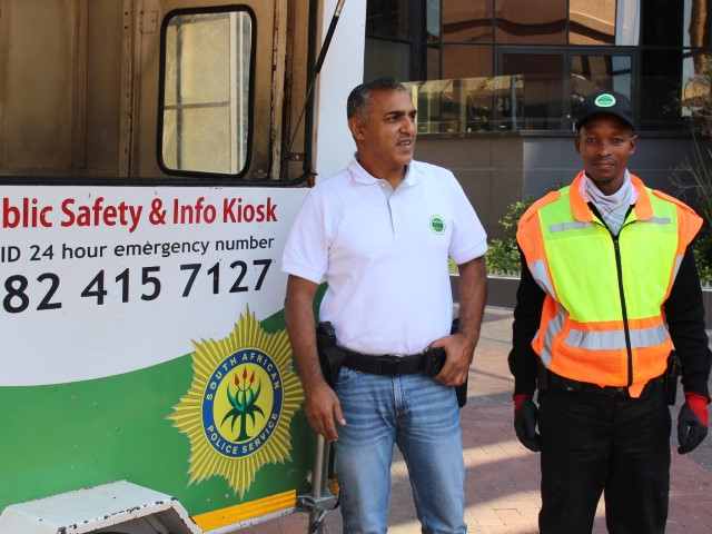 Muneeb Hendricks and a Public Safety Officer